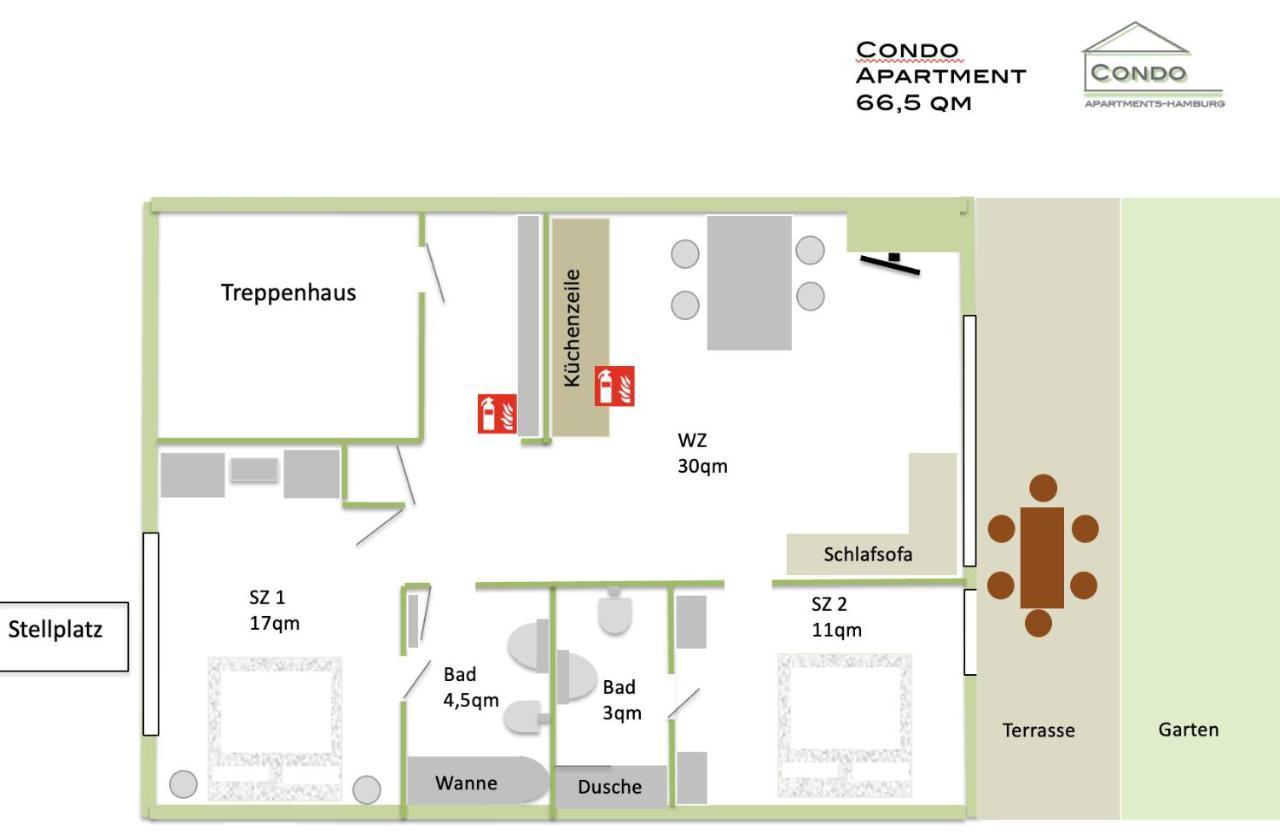 Апартаменты Condo Apartments Hamburg Гамбург